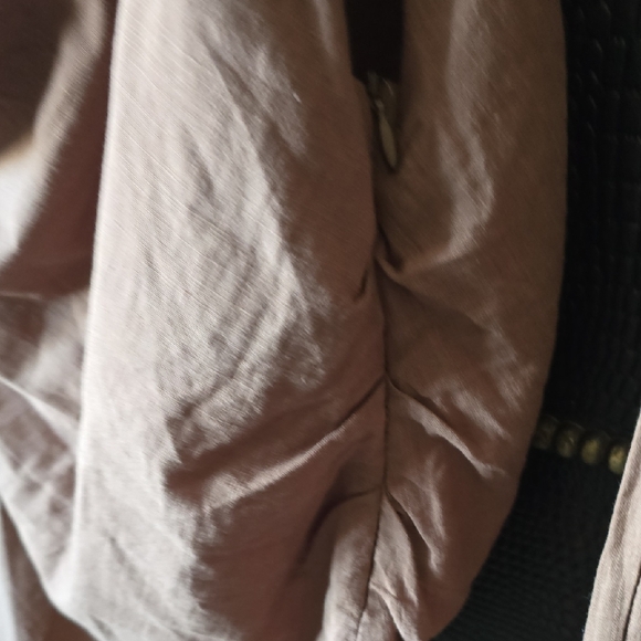 Elegant Linen Brown. Women's Wide Leg Jumpsuit - Picture 7 of 9